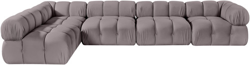 Orin - Velvet 5 Piece Modular Sectional