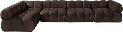 Orin - Velvet 5 Piece Modular Sectional