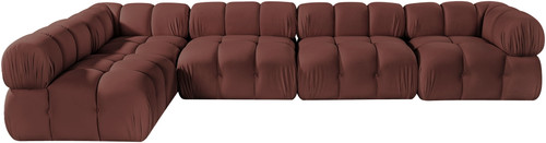 Orin - Velvet 5 Piece Modular Sectional