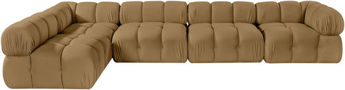Orin - Velvet 5 Piece Modular Sectional