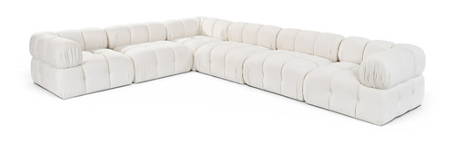 Orin - L-Shaped Velvet 6 Piece Modular Sectional