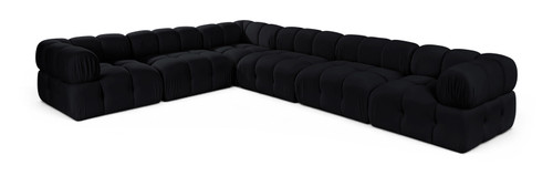 Orin - L-Shaped Velvet 6 Piece Modular Sectional