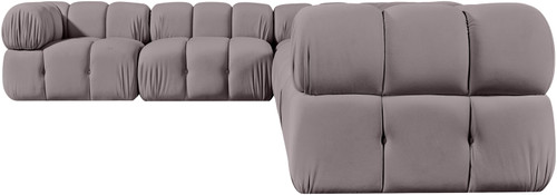 Orin - L-Shaped Velvet 6 Piece Modular Sectional