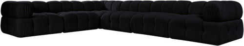 Orin - L-Shaped Velvet 6 Piece Modular Sectional