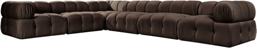 Orin - L-Shaped Velvet 6 Piece Modular Sectional