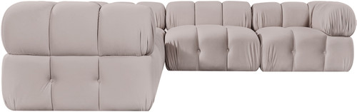 Orin - Velvet 5 Piece Modular Corner Sectional