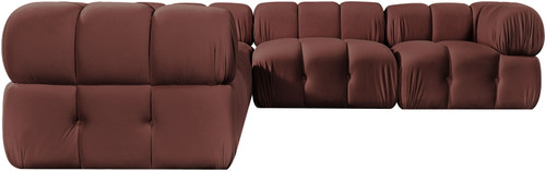 Orin - Velvet 5 Piece Modular Corner Sectional