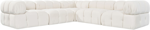 Orin - Velvet 5 Piece Modular Corner Sectional