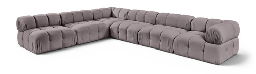 Orin - Velvet 6 Piece Modular L-Shaped Sectional