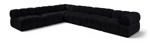 Orin - Velvet 6 Piece Modular L-Shaped Sectional