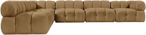 Orin - Velvet 6 Piece Modular L-Shaped Sectional