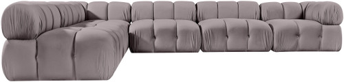 Orin - Velvet 6 Piece Modular L-Shaped Sectional