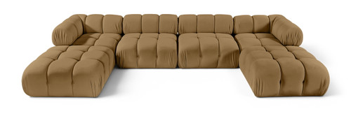 Orin - Velvet 6 Piece Modular Double Chaise Sectional