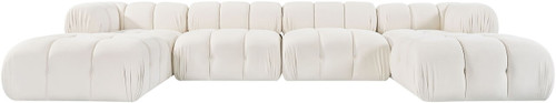 Orin - Velvet 6 Piece Modular Double Chaise Sectional