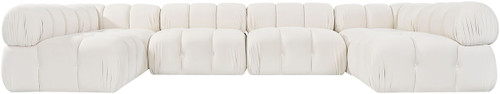 Orin - U-Shaped Velvet 6 Piece Modular Sectional