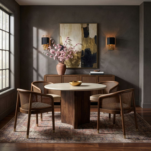 Sylvan - Vegan Leather Dining Chair (Set of 2) - Brown Frame