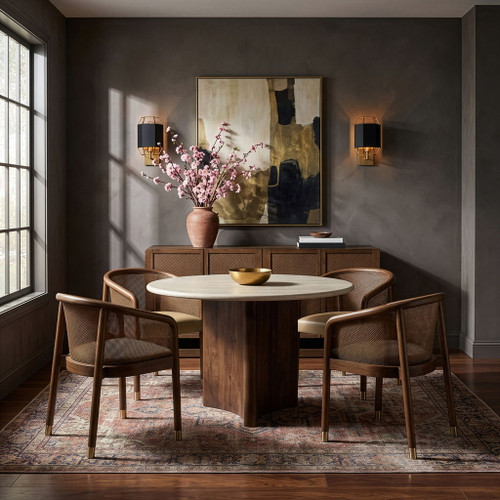 Sylvan - Vegan Leather Dining Chair (Set of 2) - Brown Frame
