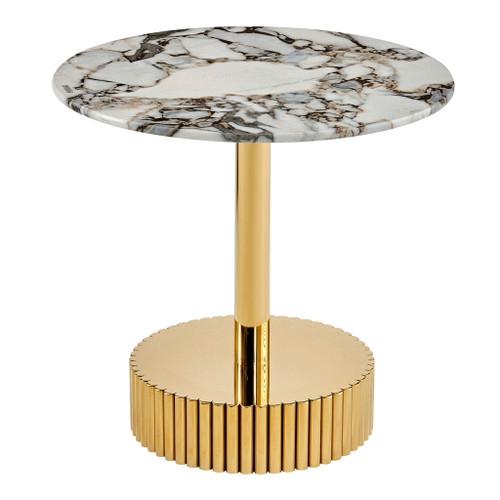 End Table For Living Rooms - Gold / White