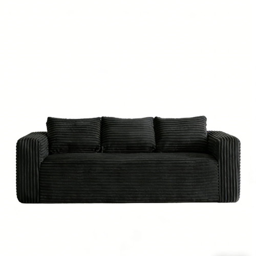 Cloud Loveseat Sofa Couch, Compressed - Black