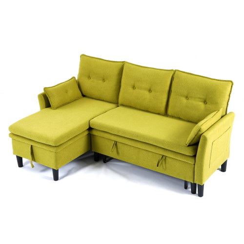 L-Shaped Reversible Chaise Sectional Sofa With Storage