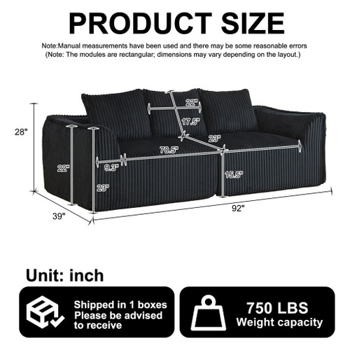 Minimalist 3 Seater Sofa With Curved Lines And Gently Sloped Backrest