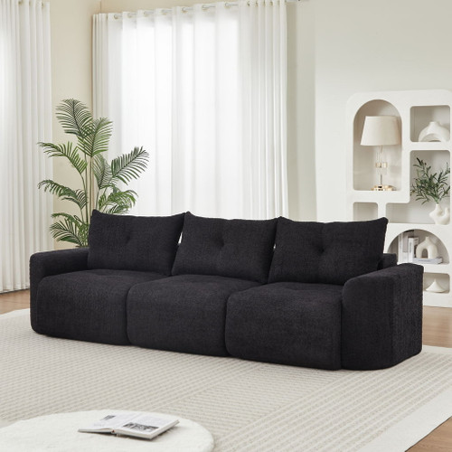 3 Seater With Thickened Armrests Sofa For Living Room
