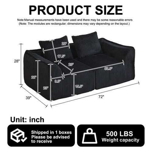 Minimalist Sofa With Curved Lines And Horn Shaped Throw Pillows
