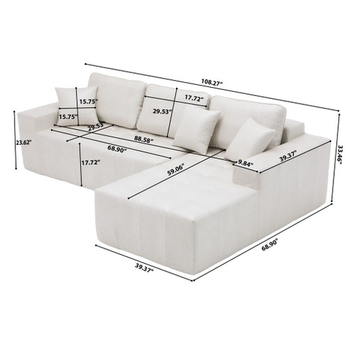 L - Shaped Corner Chaise Sofa Bed