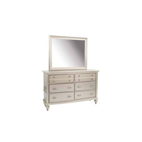 Poundex-F4391 Mirror satin-finished silver color