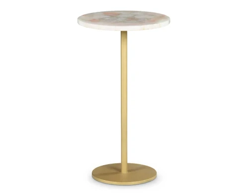 Rosie Rose Quartz Top Chairside End Table On Clearance