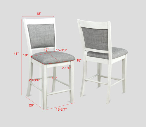 Fulton - Counter Height Chair (Set of 2) - Chalk White On Clearance