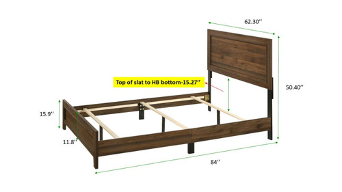 Millie - Queen Bed In One Box - Brown Cherry On Clearance