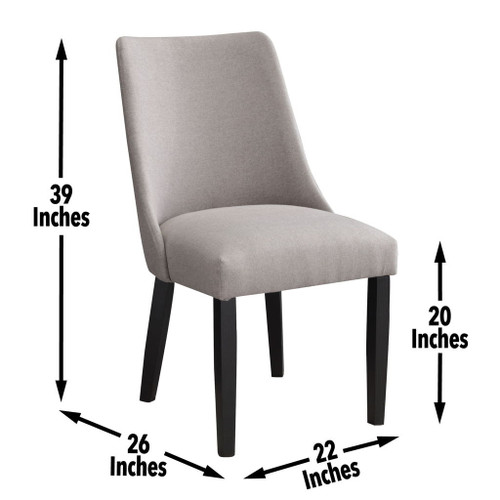 Xena - Upholstered Side Chair - Gray On Clearance