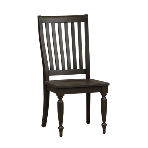 Harvest Home - Slat Back Side Chair - Chalkboard On Clearance