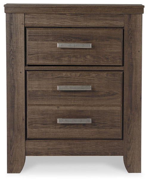 Juararo - Two Drawer Night Stand - Dark Brown On Clearance