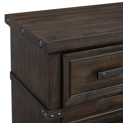 Colorado City - 2-Drawer Nightstand With USB - Charcoal On Clearance