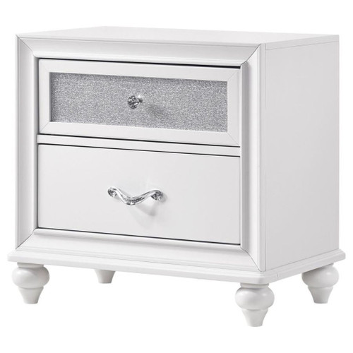 Barzini - 2-Drawer Nightstand - White On Clearance