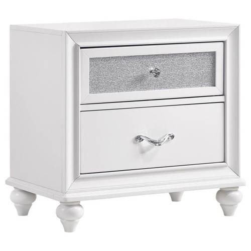 Barzini - 2-Drawer Nightstand - White On Clearance