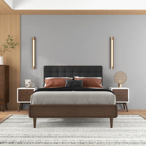 Noak Night Stand - White Walnut 2 Drawer | KM Home Furniture and Mattress Store | TX | Best Furniture stores in Houston