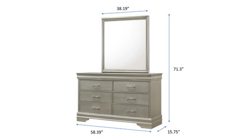 Amalia - Dresser - Silver On Clearance