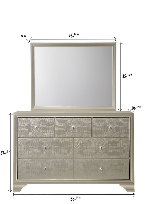 Lyssa - Dresser - Champagne On Clearance