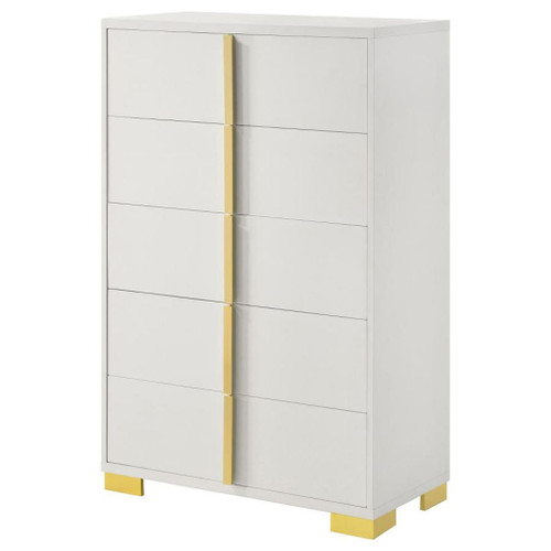 Marceline - 5-Drawer Bedroom Chest - White On Clearance