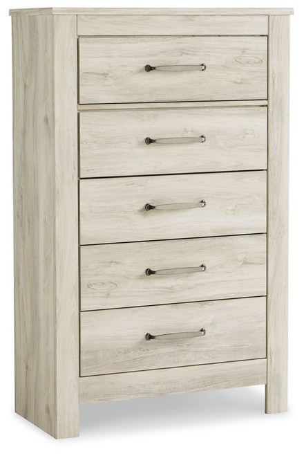 Bellaby - Five Drawer Chest - Whitewash On Clearance