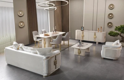 Carlina Ivory 7-Piece Dining Set