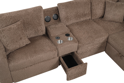 Hunter Sectional with Bluetooth and Pull-Out Bed