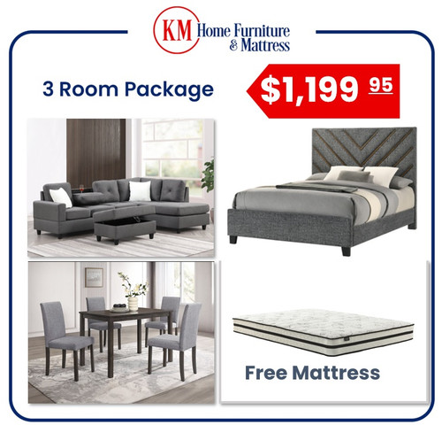 Zane 3 Room Package with Free Mattress