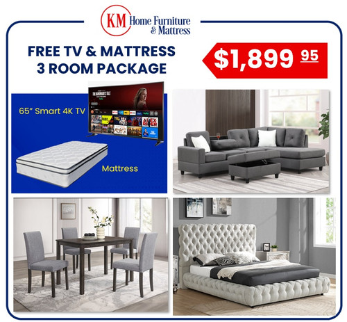 Alazar 3 Room Package with Free TV and Mattress