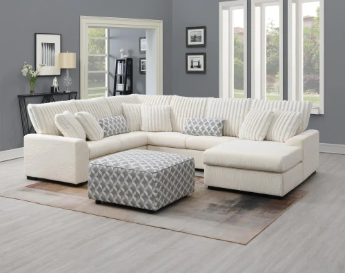 Brady Beige 4PC Sectional in Fabric