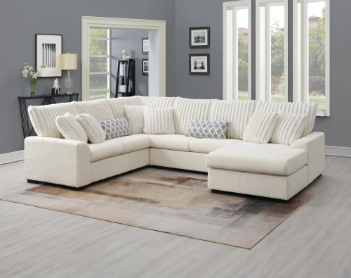 Brady Beige 4PC Sectional in Fabric S1801 by New Era Innovations
