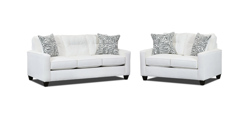 Sunday Cream Sofa and Loveseat Set